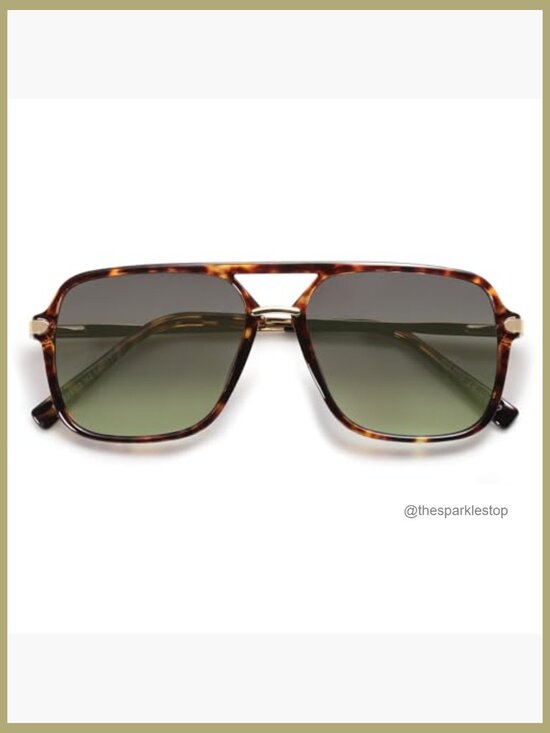 Polarized Square Aviator Sunglasses with UV400 Protection
